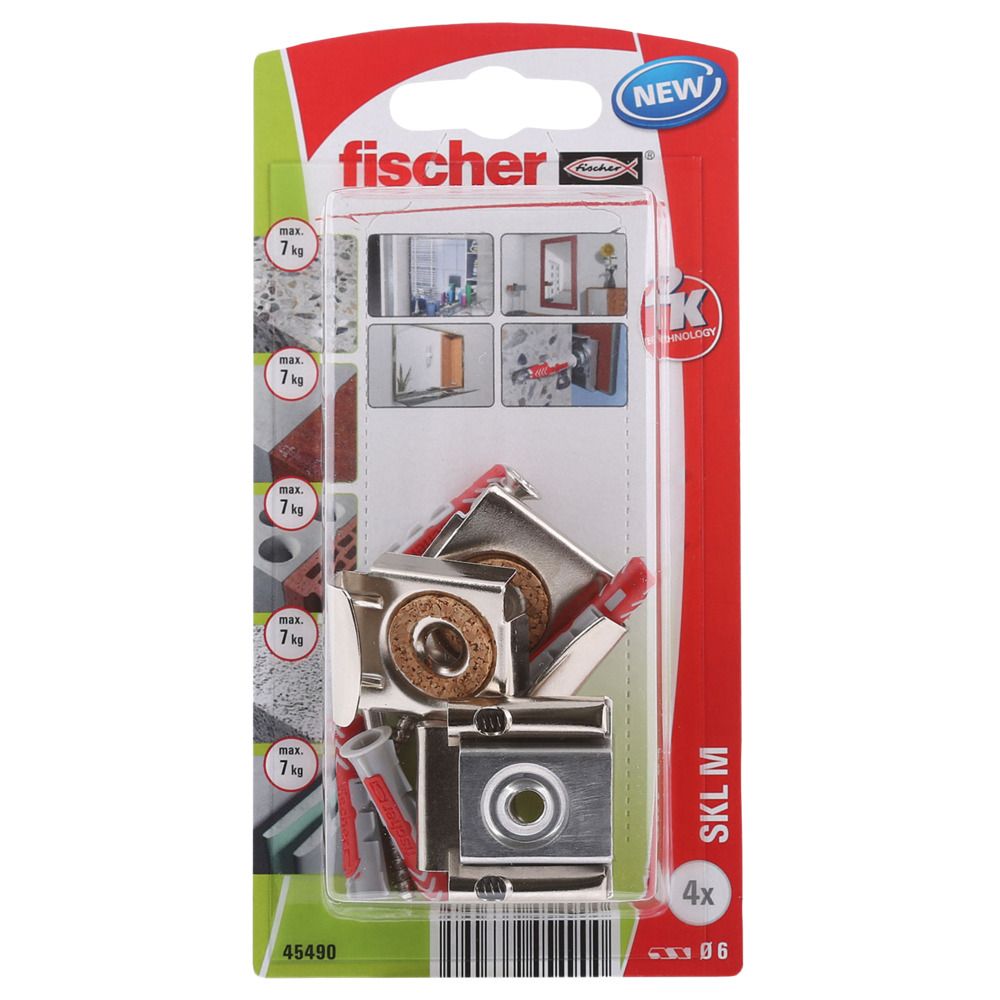 Kit de fixation invisible pour miroir Fischer 6mm x, Fixation miroir et  tableau