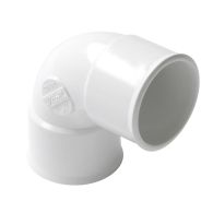 Coude PVC blanc NICOLL Femelle Femelle 87°30 - Ø32