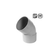 Coude PVC 45° FF pour tube Ø80 épaisseur 3.2mm - gris - First Plast