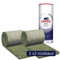 Un paquet de 2 rouleaux laine de verre URSA Façade 32 R - Ep. 101mm - 6 m² - R 3.15