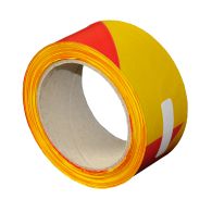 Bande de signalisation de chantier 100m largeur 50mm jaune et rouge