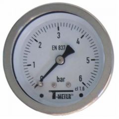 Manomètre TOUT Inox à cadran sec AXIAL Mâle 1/4" (8/13) - Ø63 - Pression 0 / 4 bar - Sferaco