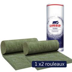 Un paquet de 2 rouleaux laine de verre URSA Hometec 32 MOB - Ep. 145mm - 3.05 m² - R 4.50