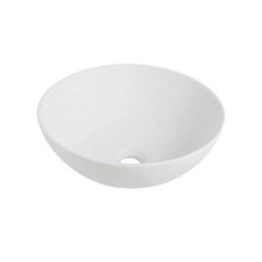 Vasque céramique à poser circulaire SICILIA - Blanc - Ø400 x H150 mm - Bathco