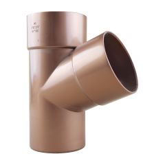 Culotte PVC 67°30 MF pour tube Ø80 épaisseur 3.2mm - aspect cuivre - First Plast