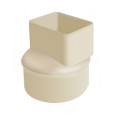 Manchon pour tube descente gouttière - 82x56 mm - Sable - Ø100 - First Plast
