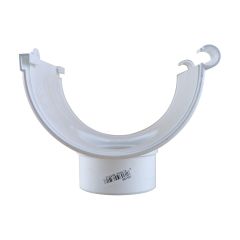 Naissance centrale avec support Bi-system PVC 33 demi-ronde - Blanc - First Plast