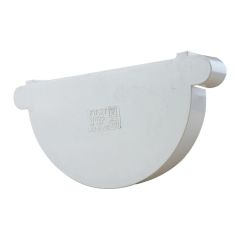 Fond de gouttière PVC 25 droite/gauche - blanc - First Plast