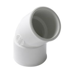 Coude PVC blanc NICOLL Femelle Femelle 45° - Ø32