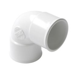 Coude PVC blanc NICOLL Femelle Femelle 87°30 - Ø40