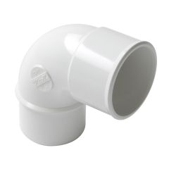 Coude PVC blanc NICOLL Mâle Femelle 87°30 - Ø40