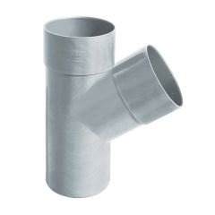 Culotte PVC 67°30 MF pour tube de descente Ø80 - aspect zinc - First Plast