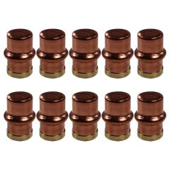 Lot de 10 Boutons de Meuble Matière Cuivre Laiton "Vintage-Rétro" - Ø14 - Arcanaute