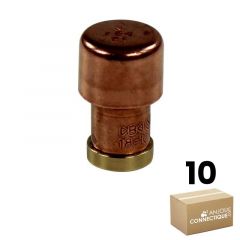 Lot de 10 Mini boutons de meuble cuivre "Industriel" Ø18 - Arcanaute