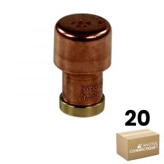 Lot de 20 Mini boutons de meuble cuivre "Industriel" Ø18 - Arcanaute