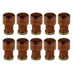 Lot de 10 Mini boutons de meuble cuivre "Industriel" Ø18 - Arcanaute