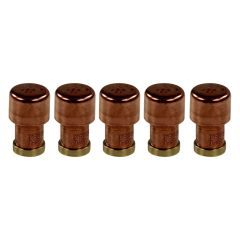 Lot de 5 Mini boutons de meuble cuivre "Industriel" Ø18 - Arcanaute