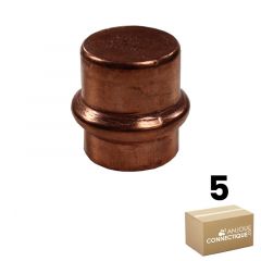 Lot de 5 Boutons de Meuble Matière Cuivre Laiton "Vintage-Rétro" - Ø18 - Arcanaute