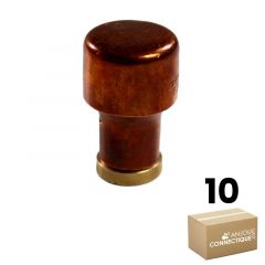 Lot de 10 Boutons de meuble en cuivre "Industriel" Ø22 - Arcanaute