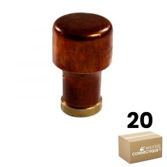 Lot de 20 Boutons de meuble en cuivre "Industriel" Ø22 - Arcanaute