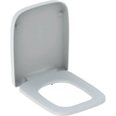 Abattant WC Geberit RENOVA PLAN rectangulaire, descente assistée, déclipsable, fixation par le dessus - Geberit