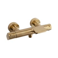 Mitigeur thermostatique bain-douche ALEXIA Or Brossé - 363901SOC