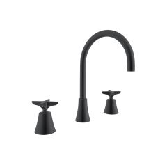 Mélangeur trois trous pour Lavabo, ADAGIO Noir Mat - 914201NM