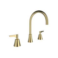 Mélangeur trois trous pour Lavabo, ADAGIETTO Or brossé - 914201MLOC