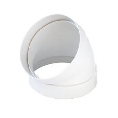 Coude 45° FF Ø100 pour tube Ventilation Rond Ø125 Blanc - First Plast