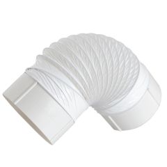 Manchon flexible Max 60 cm pour tube Ventilation Rond Ø100 Blanc - First Plast