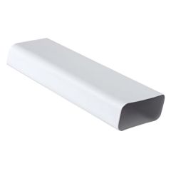 Tube Ventilation PVC Blanc Rectangulaire - 120 x 60 mm - Barre de 1 m - First Plast
