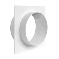 Plaque pour passage de mur tube Ventilation rond Ø125 blanc avec garniture - First Plast