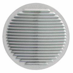Grille ventilation ronde à clipser avec ressorts Ø230mm Alu-Zinc - Avec moustiquaire