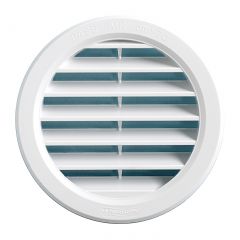 Grille ventilation ronde PVC blanc - A encastrer