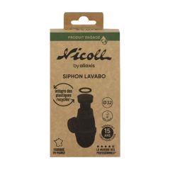 Siphon de lavabo en matières recyclées, Ø32 mm  - Nicoll