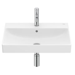 Lavabo mural fineceramic "Ona" avec jeu de fixations 600 x 460 mm - blanc mat - Roca