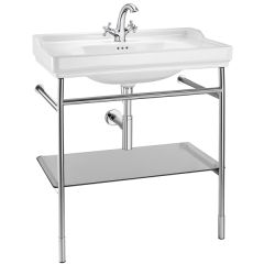 Meuble Unik "Carmen" 800 - 2 tiroirs + lavabo 3 trou - blanc mat - Roca