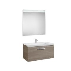 Pack Unik PRISMA 800 - Meuble 1 tiroir, lavabo et miroir à LED - Roca