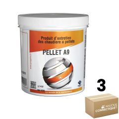 Lot 3 Pots PELLET A9 - Produit entretien poele et chaudière à pellet - Pot de 3 x 40g