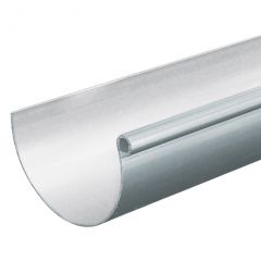 Profilé gouttière PVC 33 demi-ronde en 4m - blanc - First Plast