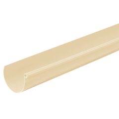 Profilé gouttière PVC 25 demi-ronde en 2m - sable - First Plast