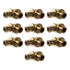 Lot de 10 Coude PER à glissement Ø12 - Mâle fixe 1/2" (15/21) - IBP Bänninger