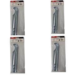 Lot de 4 supports à sceller pour radiateur en fonte type traditionnel - longueur axe 195 mm - longueur totale 230 mm - Ram