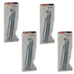 Lot de 4 supports à sceller pour radiateur en fonte type traditionnel - longueur axe 225 mm - longueur totale 260 mm - Ram