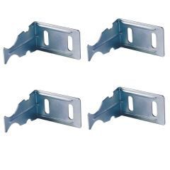 Lot de 4 supports réversible à visser pour radiateur en aluminium - dimension 83x80x48 mm - Ram