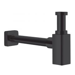 Siphon lavabo laiton carré 35cm (1''1/4) Blackmat - Cristina Ondyna MS53913