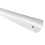 Profilé gouttière PVC 25 coextrudé demi-ronde 4 m - Blanc - First Plast