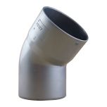 Coude PVC 45° MF pour tube de descente Ø80 - aspect zinc - First Plast