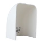 Bouchon de finition esthétique pour fin de goulotte 80 x 60 mm - blanc - First Plast
