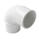 Coude PVC blanc NICOLL Mâle Femelle 87°30 - Ø32